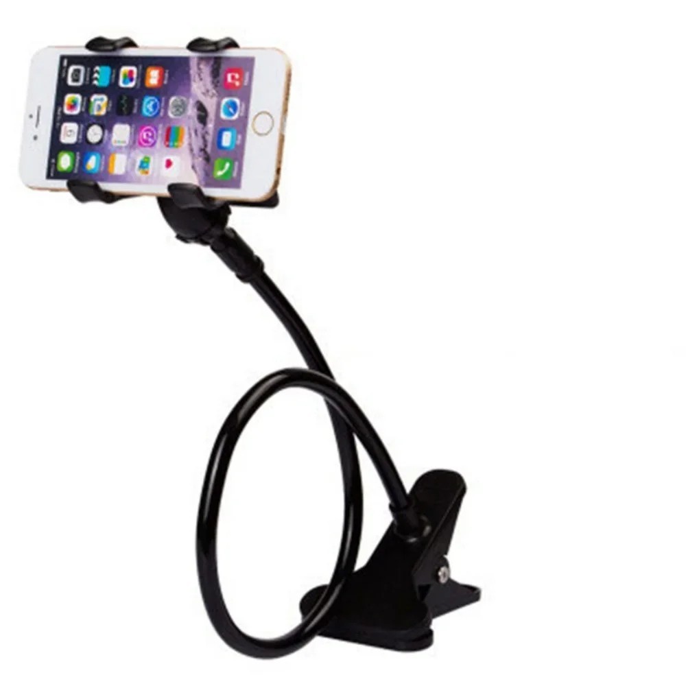 Universal Lazy Mobile Phone Gooseneck Stand Holder Flexible Bed Desk Table Clip
