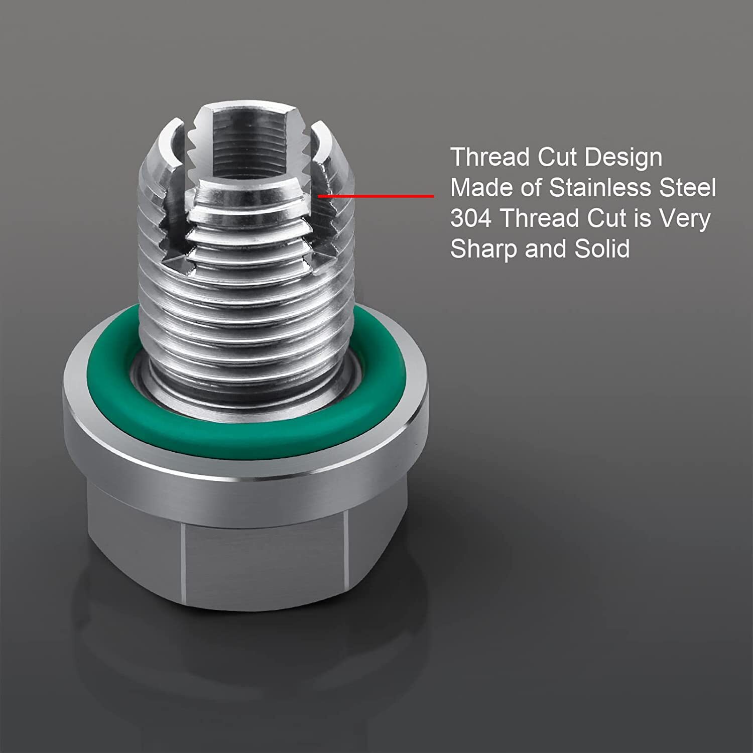 M12.1x1.5, 15mm Oversize Piggyback Oil Drain Plug Self Tapping Pan Thread Repair