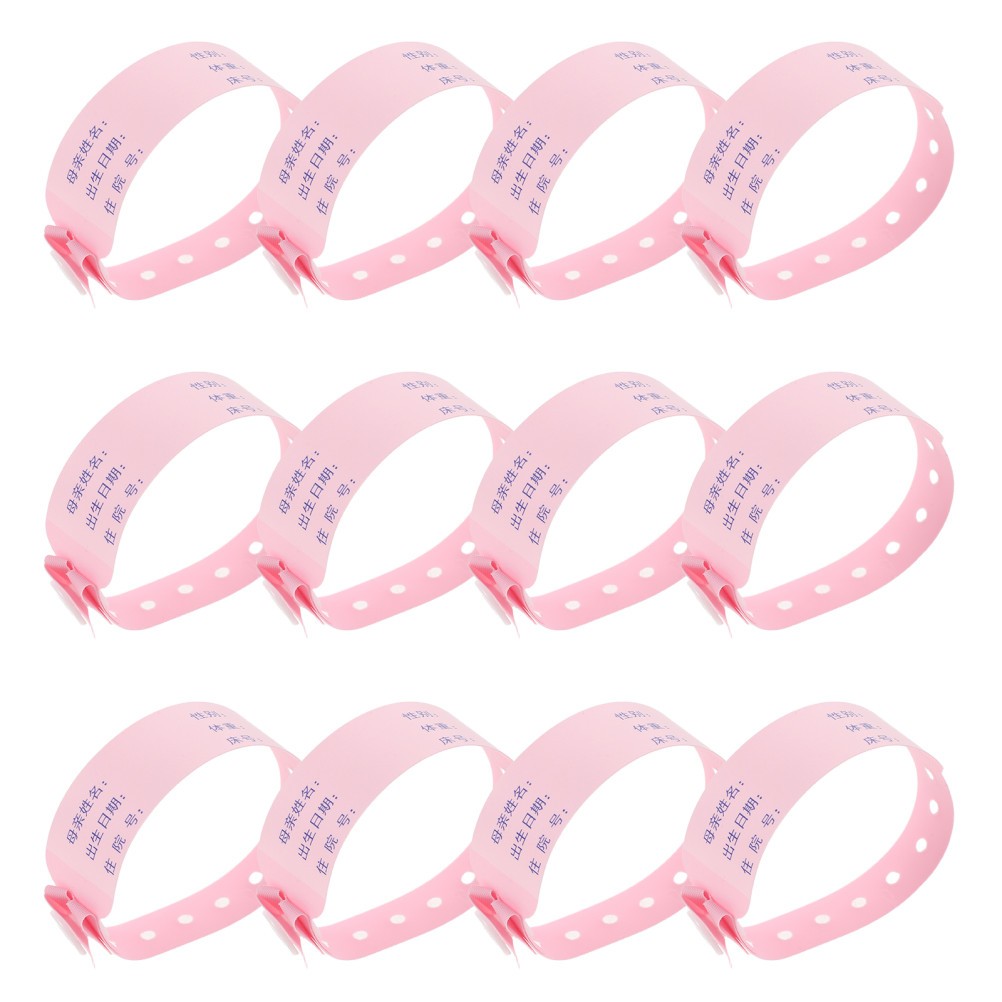 100 Pcs Medical Identification Tape Wristband Bracelet Baby Name Tag