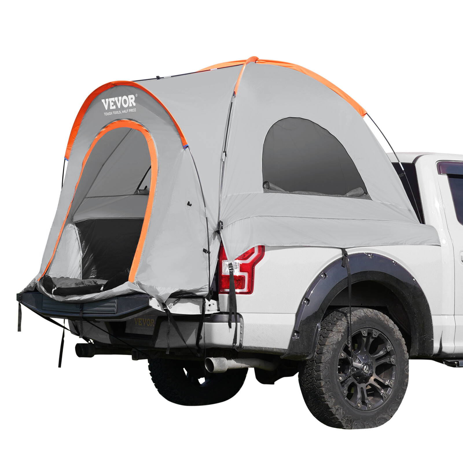 VEVOR Truck Bed Tent 6.4'-6.7' Pickup Tent with Rainfly Carry Bag for Camping