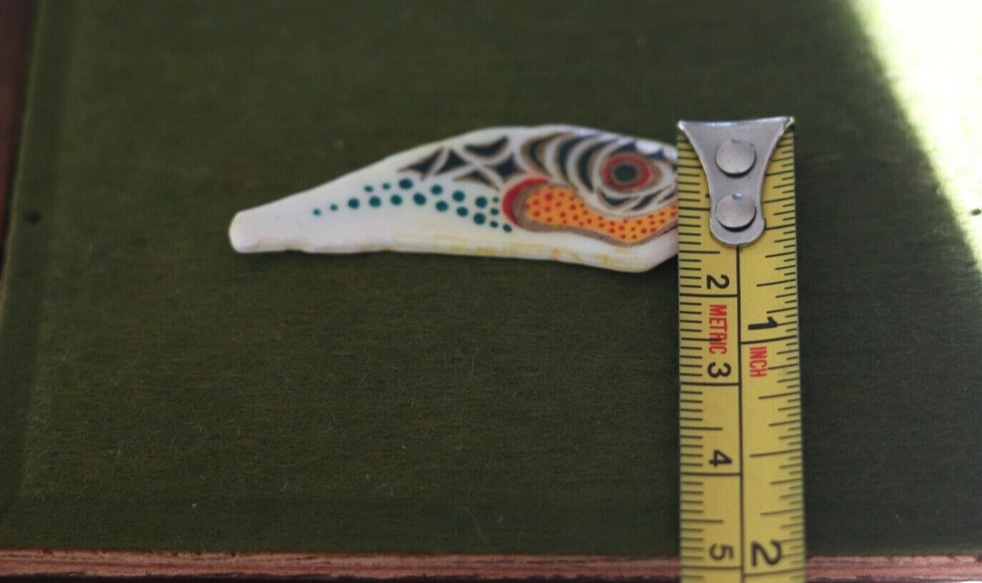 OLD NORTHWEST COAST painted shell art killer whale fetish Tlingit First Nations