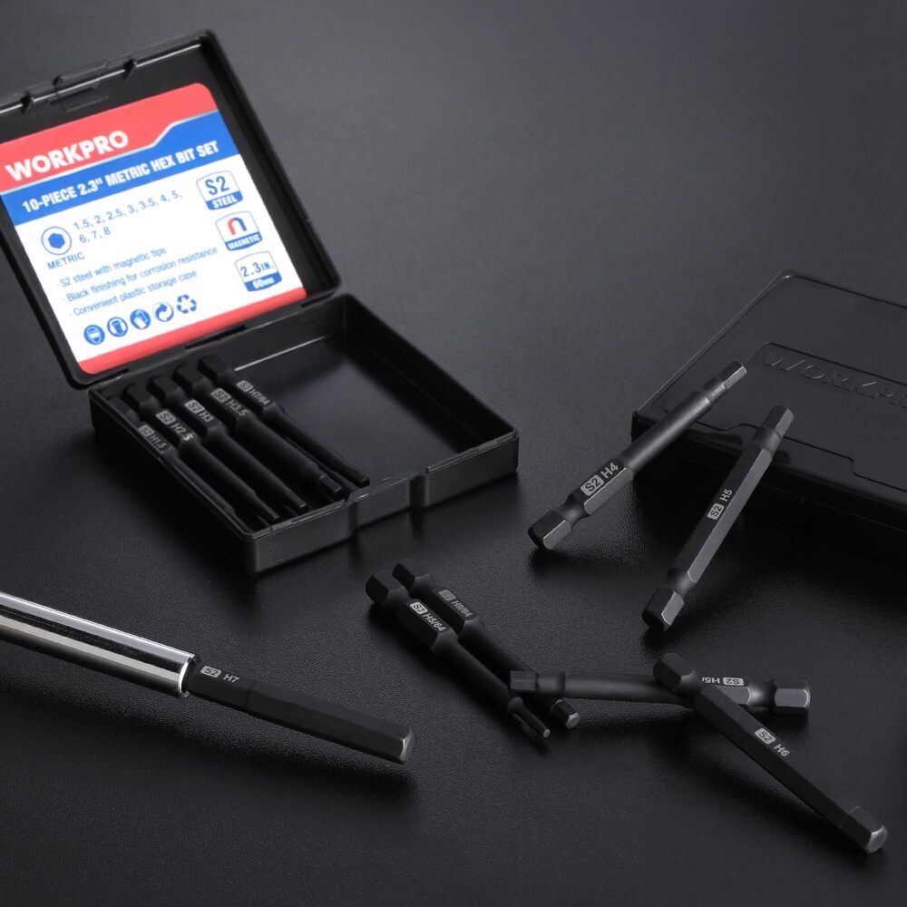 WORKPRO 20-Piece Hex Head Allen Wrench Drill Bit Set, New