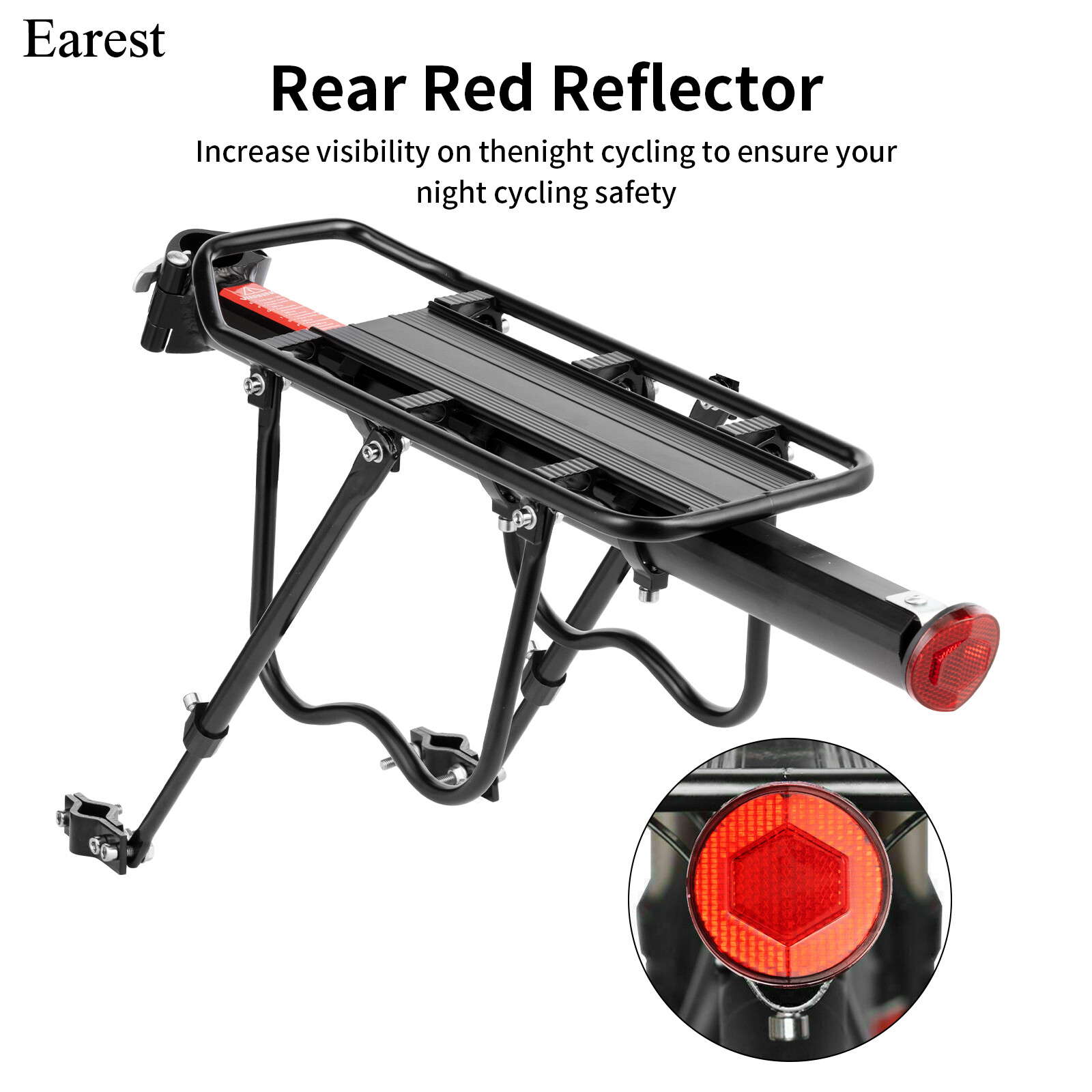 Rear Bike Rack Cargo Rack Alloy Mount Pannier Luggage Carrier Bicycle Fender