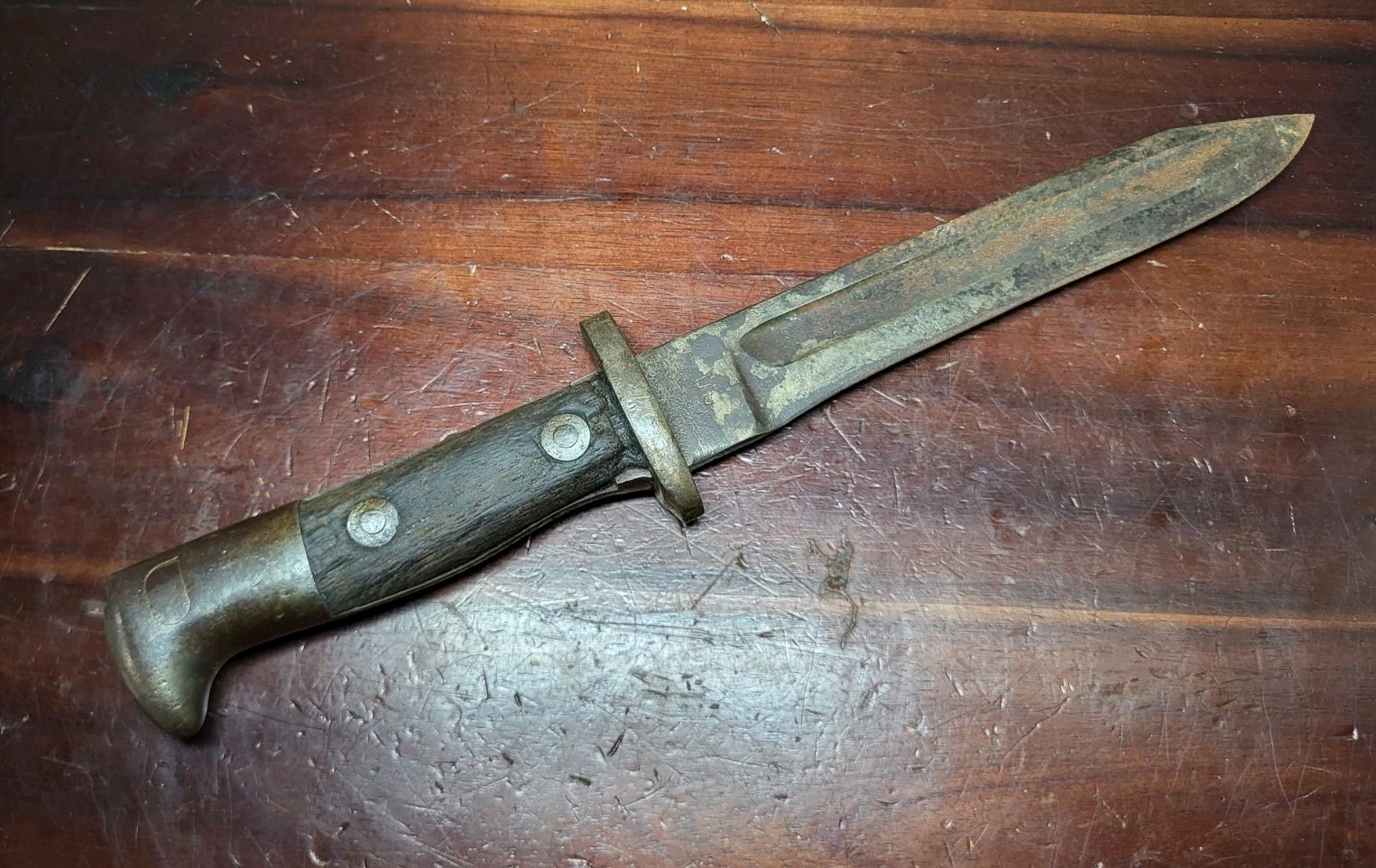 PRE WWI US M1892 KRAG / JORGENSEN BAYONET - DATED 1897 Made Into Trench Knife