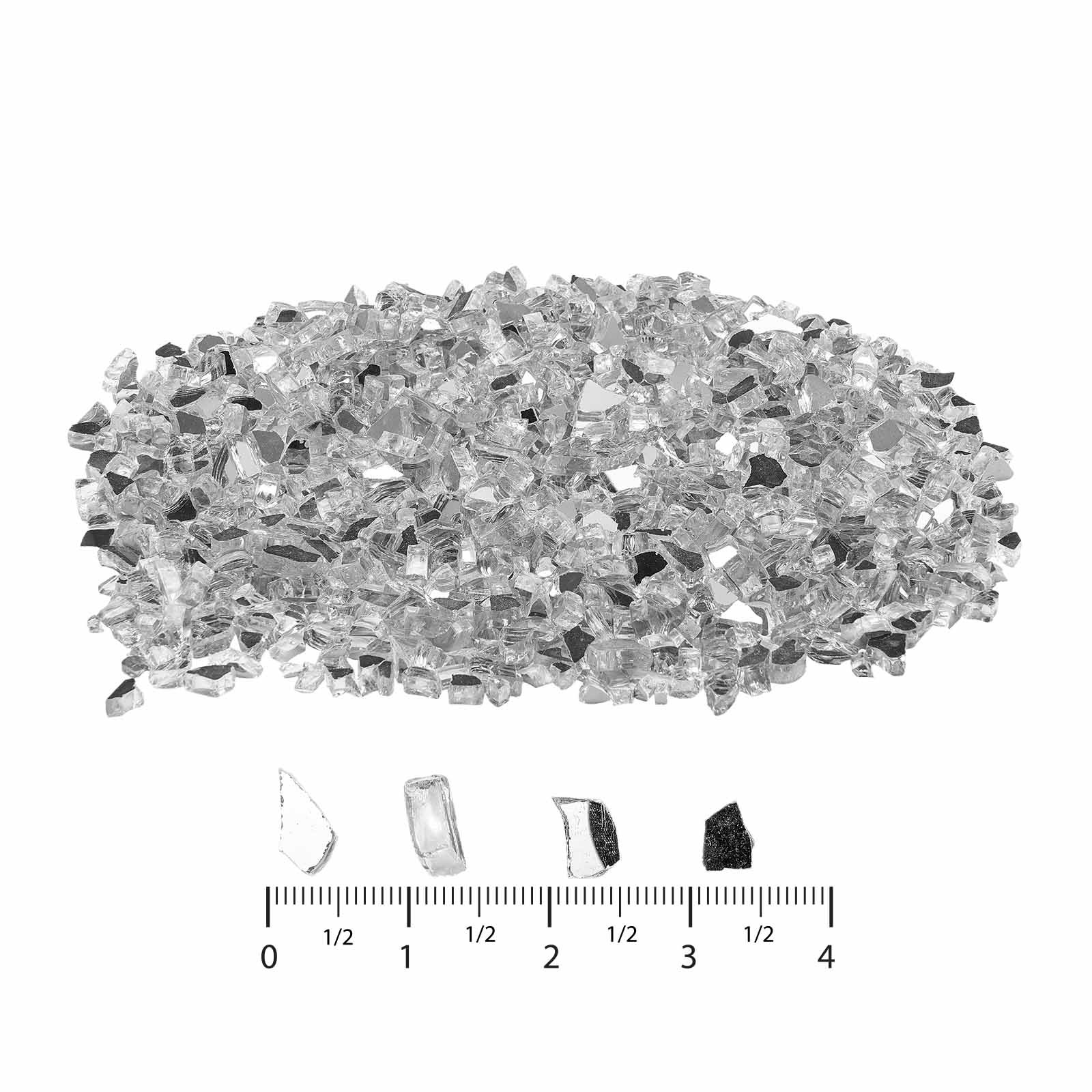 Uimoso 10 lbs Clear 1/2-Inch Fire Pit Glass for Fireplace and Table