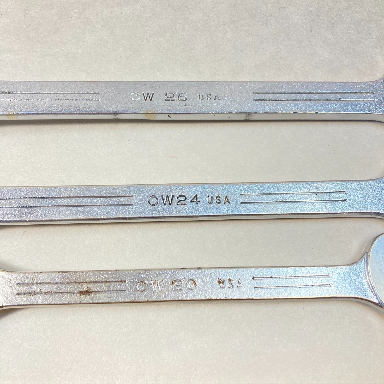 Mac Tools Combination Wrench Set 3 Pc 13/16" 3/4" 5/8" 6 Point CW Series USA