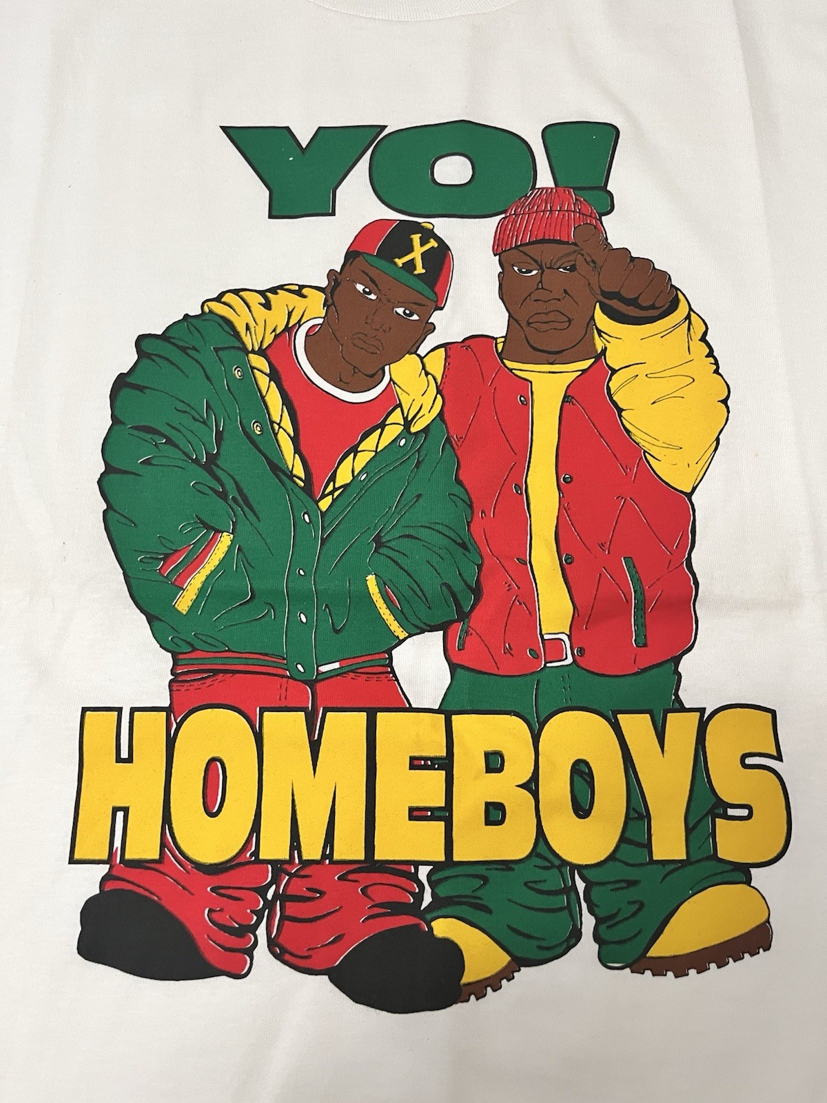 VTG Yo Homeboys Street Wear Bootleg Single Rap Shirt Malcom X 90s L Deadstock