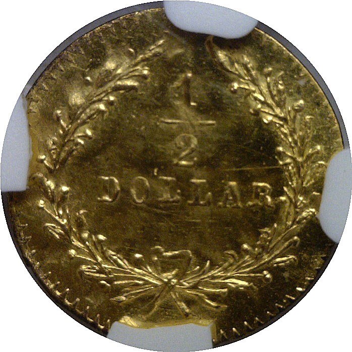 1880/70 50c California Fractional Gold BG-1067 NGC MS-66 DPL