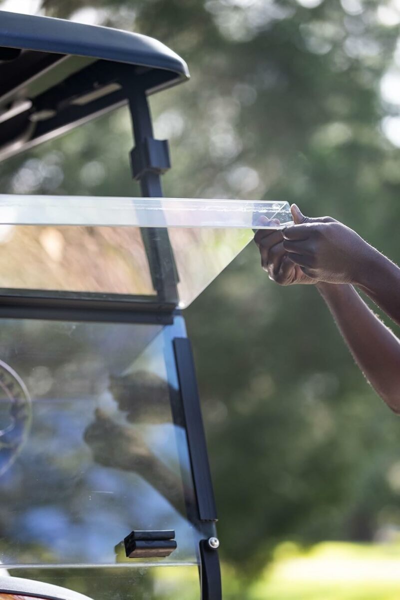 Clear Fold Down Golf Cart Windshield for EZGO ST Sport 2+2 Made in the USA