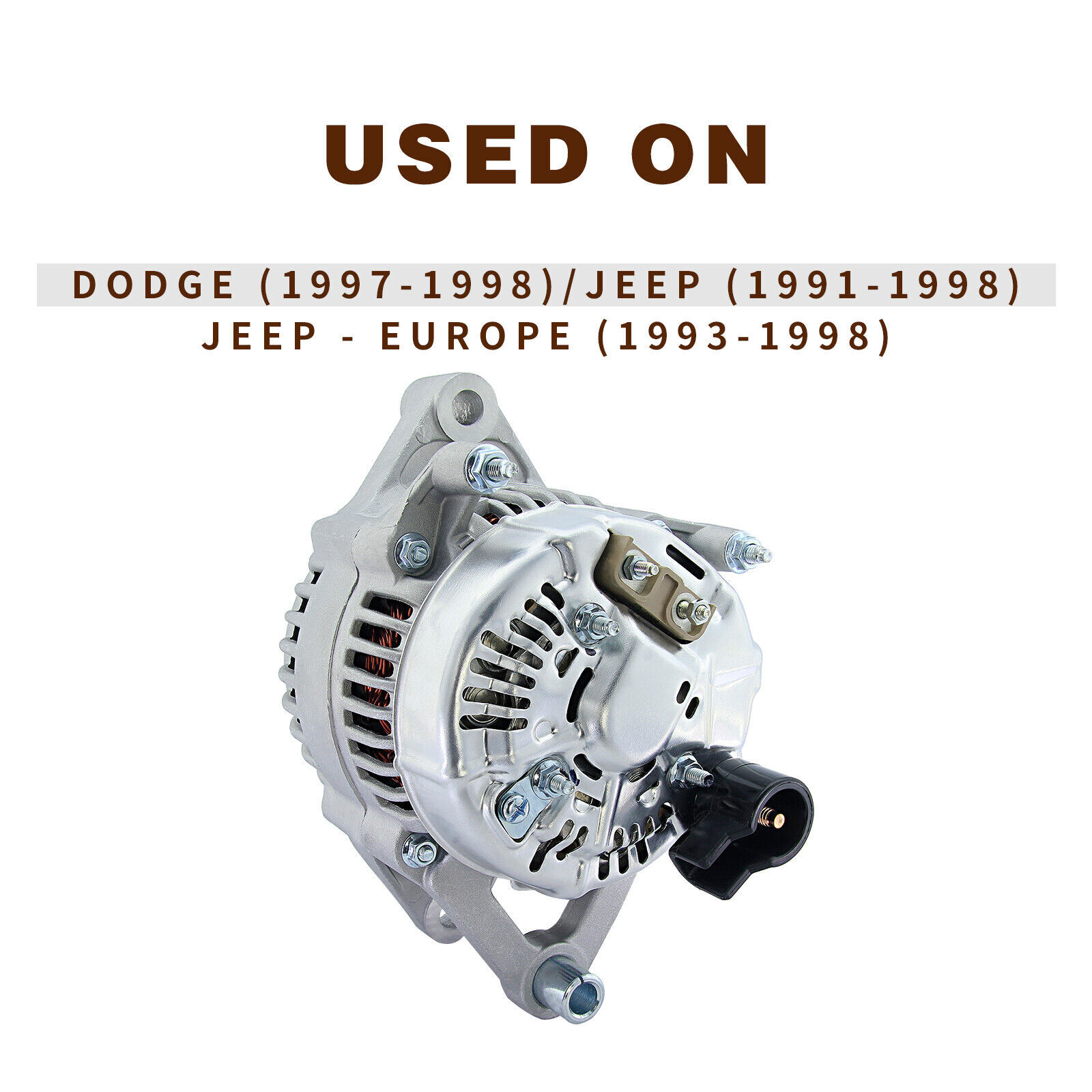 New Alternator For Dodge Dakota Jeep Cherokee 1991-98 TJ Wrangler Grand 4.0L