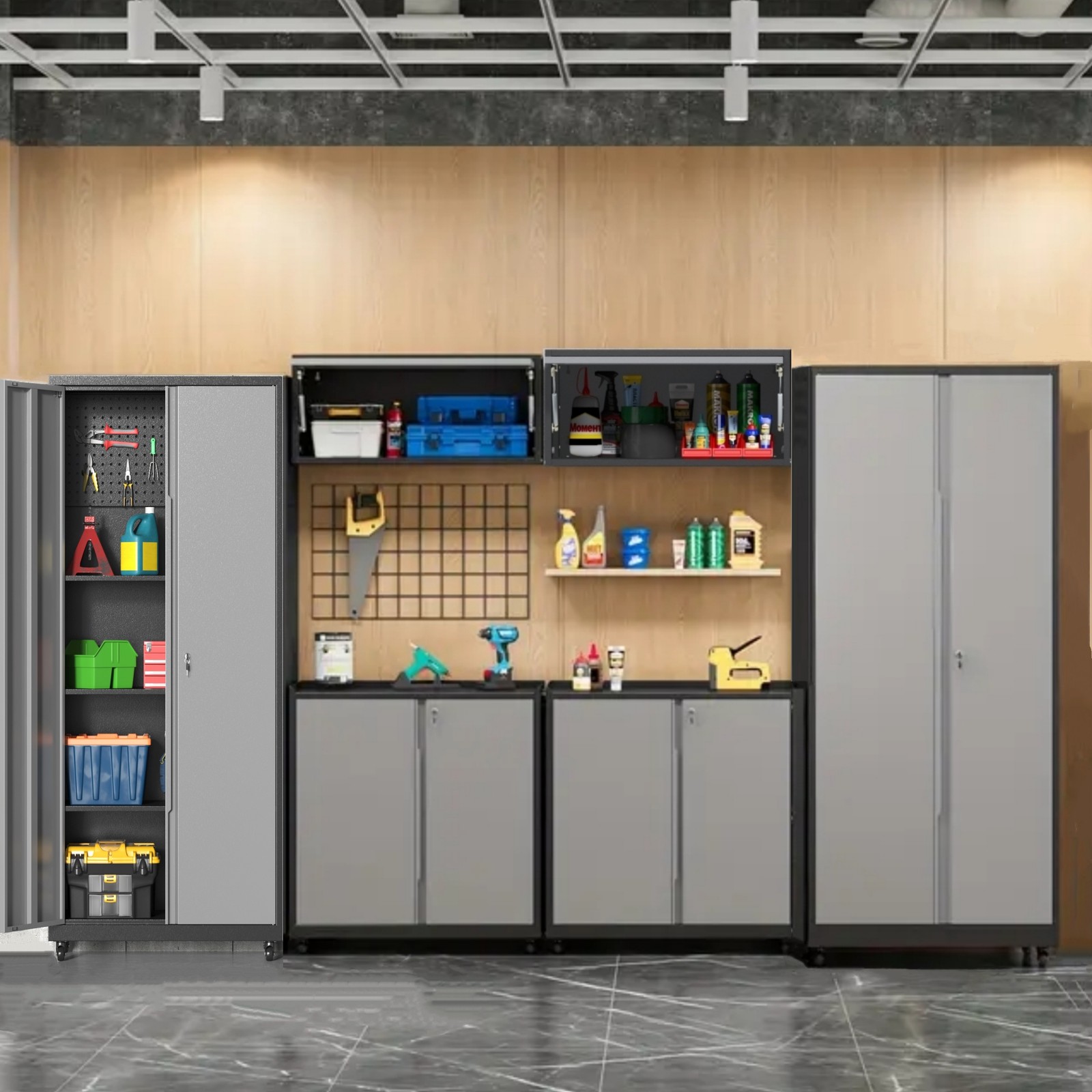 Garage Cabinet Set Workshop Set Garage Cabinets Storage System Tool Boxs Cabinet