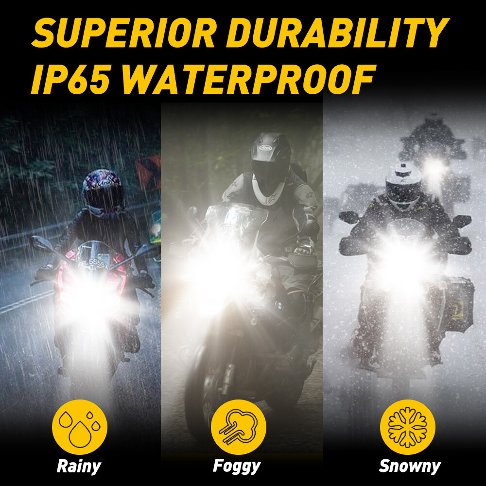 AUXITO H4 9003 HB2 LED Bulb Hi/Lo Beam White Motorcycle Headlight High Power M4