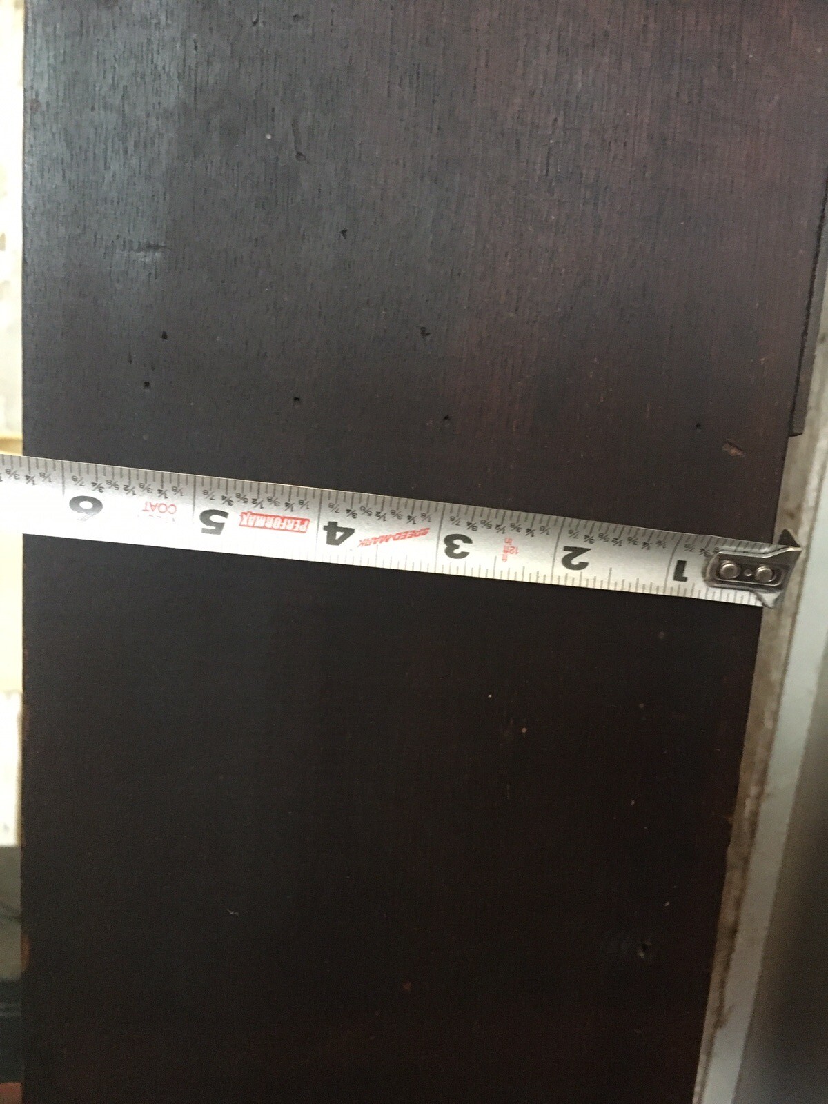 Antique 6 Drawer Wood Cabinet Porcelain Knobs 30x21-1/2x6-1/2