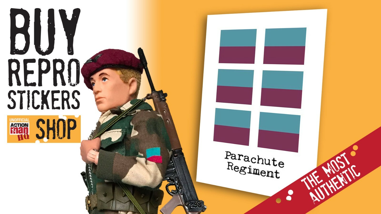 Action Man Parachute Regiment Fabric Badges