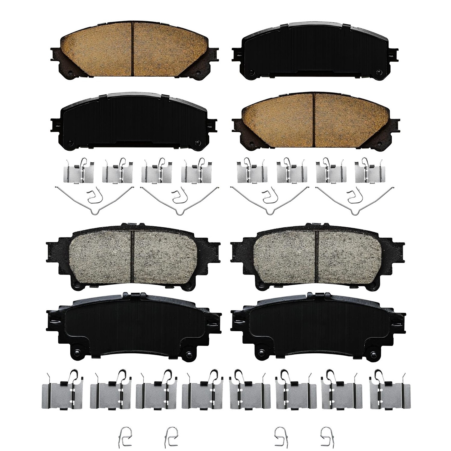 For Toyota Highlander Sienna Lexus RX350 RX450h Front Rear Ceramic Brakes Pads