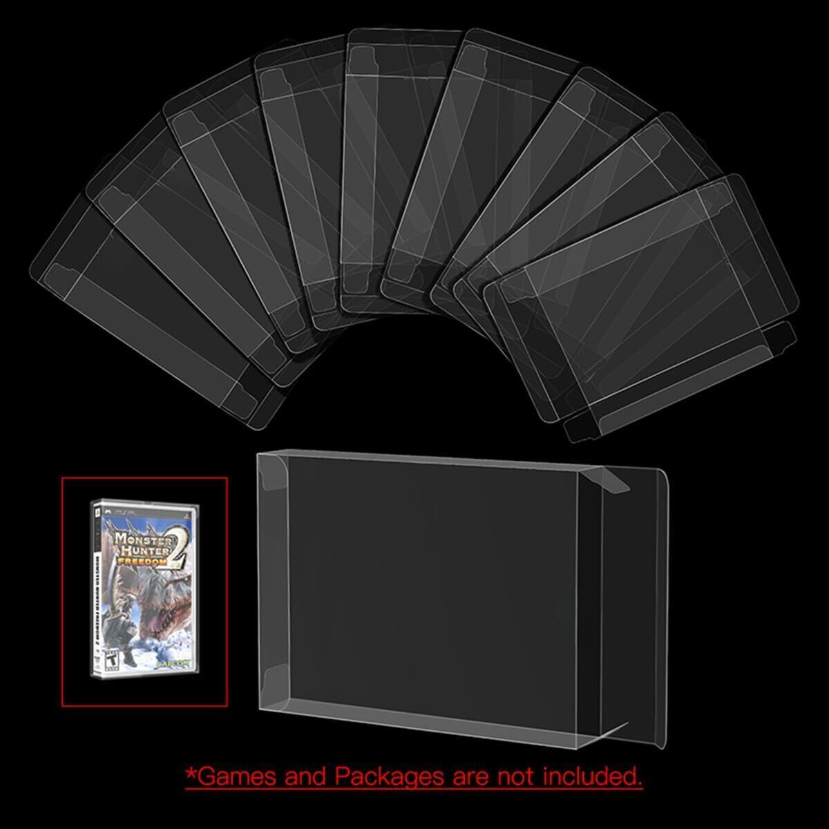 1/10/50 FOR SONY PSP GAME CLEAR DISPLAY BOX PROTECTIVE BOX PROTECTOR SLEEVE CASE