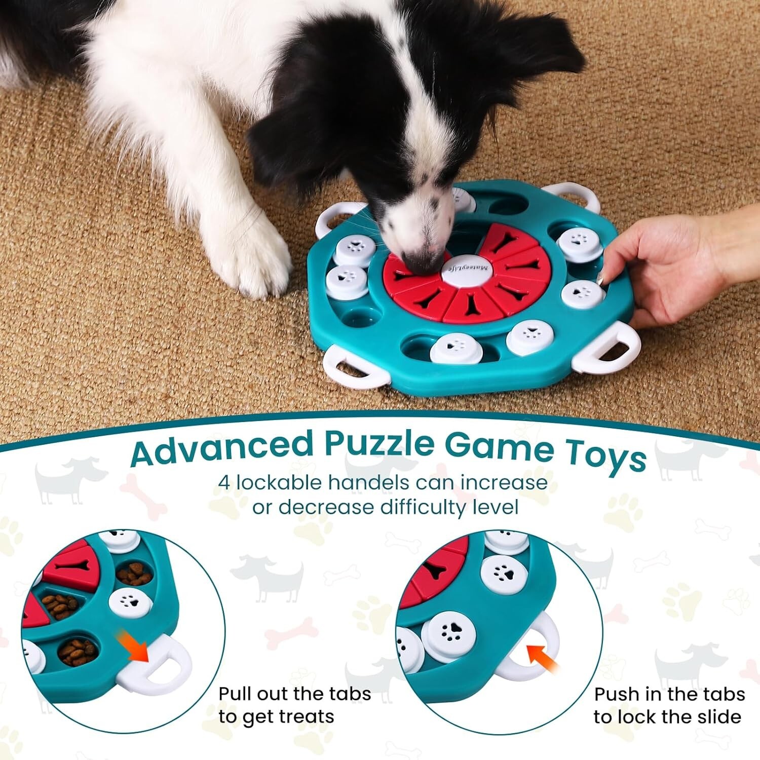 Pets Interactive puzzle Slow feeder,Treat Feeding Toys for IQ Training Cats, Dog