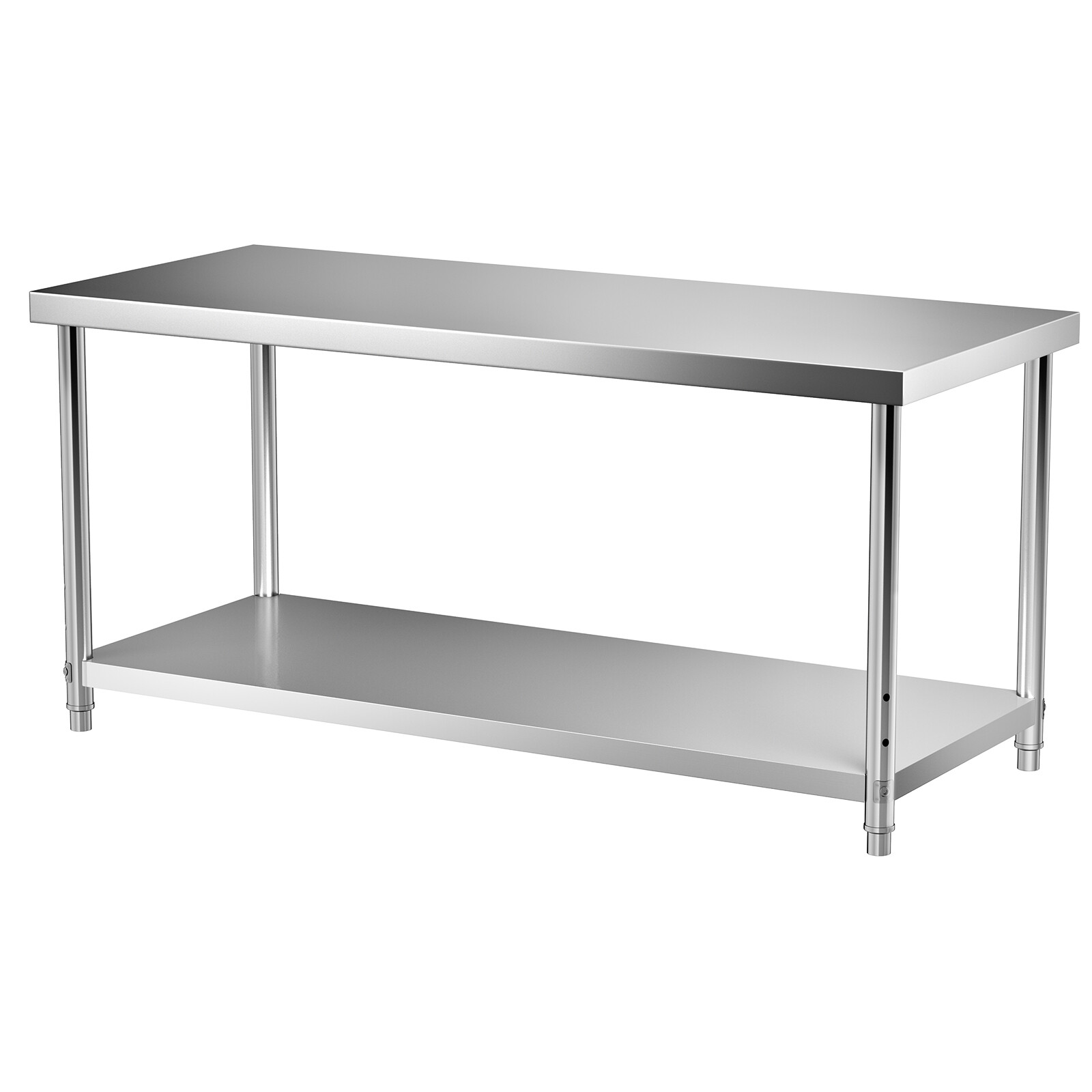 VEVOR Stainless Steel Work Prep Table Commercial Food Prep Table 72x30x34in