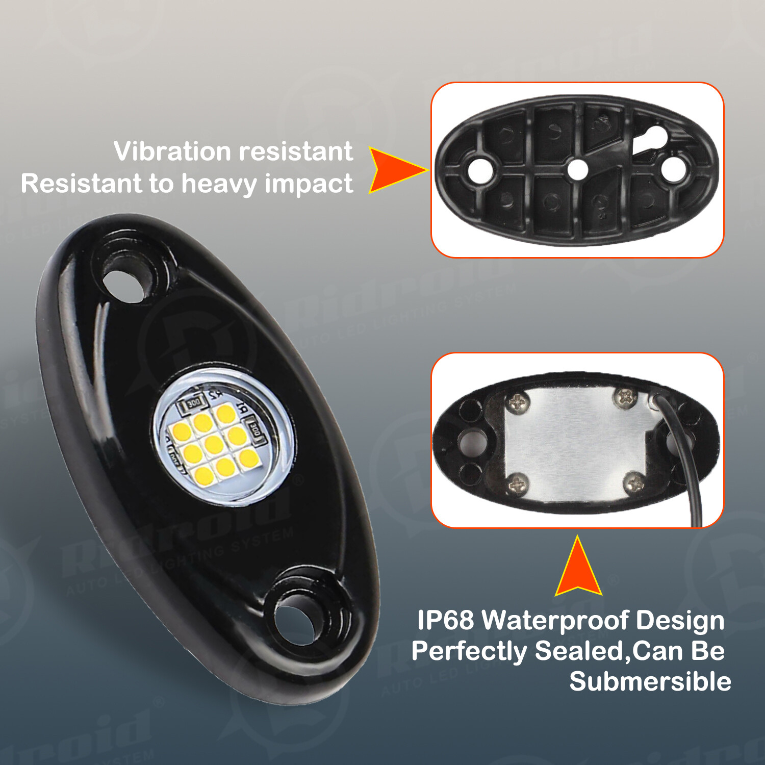 24X White LED Rock Lights Underbody Trail Rig Glow Lamp Offroad SUV Pickup Truck