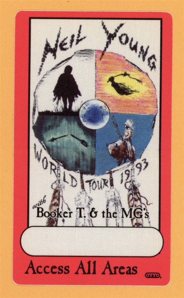 Neil Young 1993 w/ Booker T. & The MG's Concert Tour AAA Backstage Pass