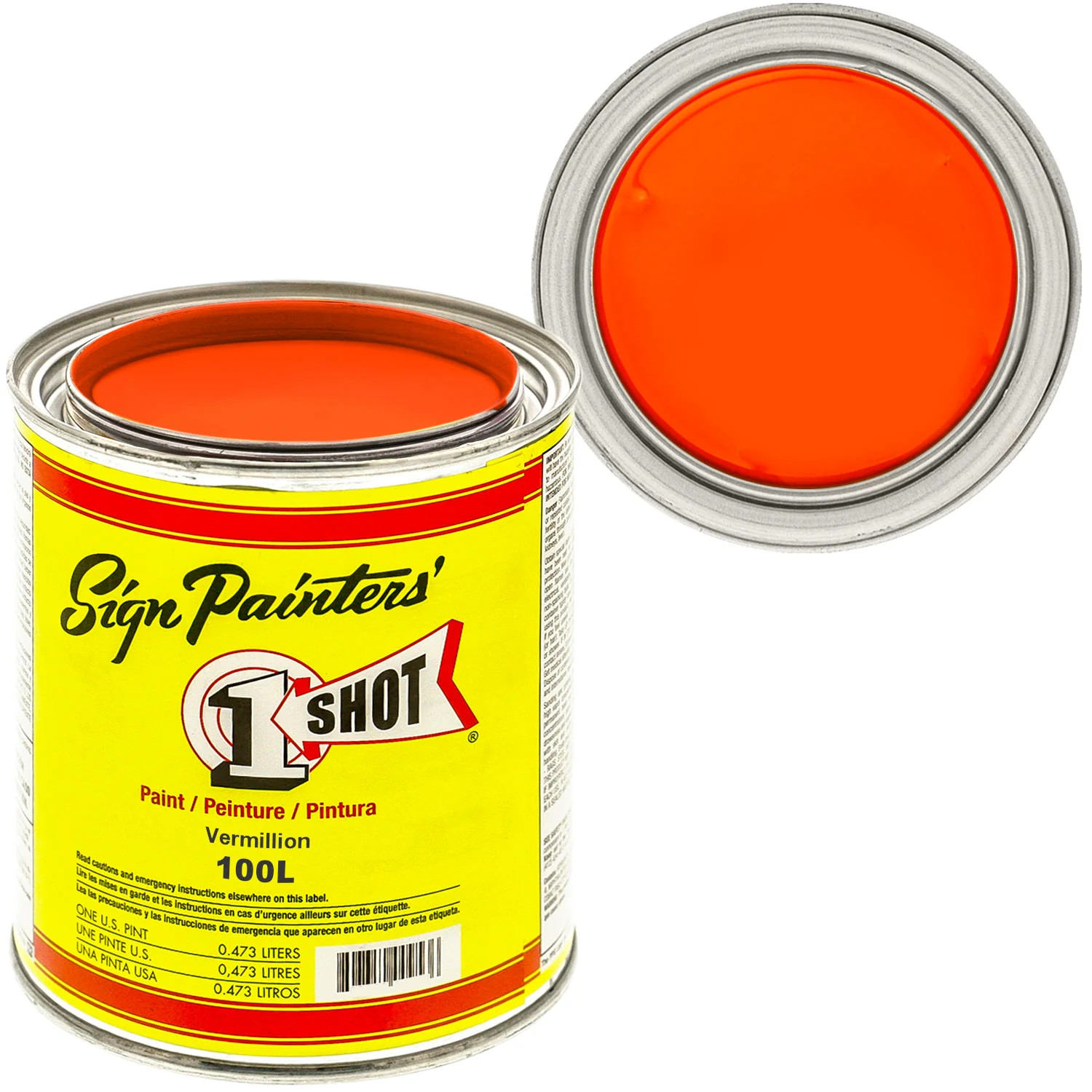 1 Shot Lettering Enamel Paint, Professional Pinstriping and Lettering 4 OZ CAN