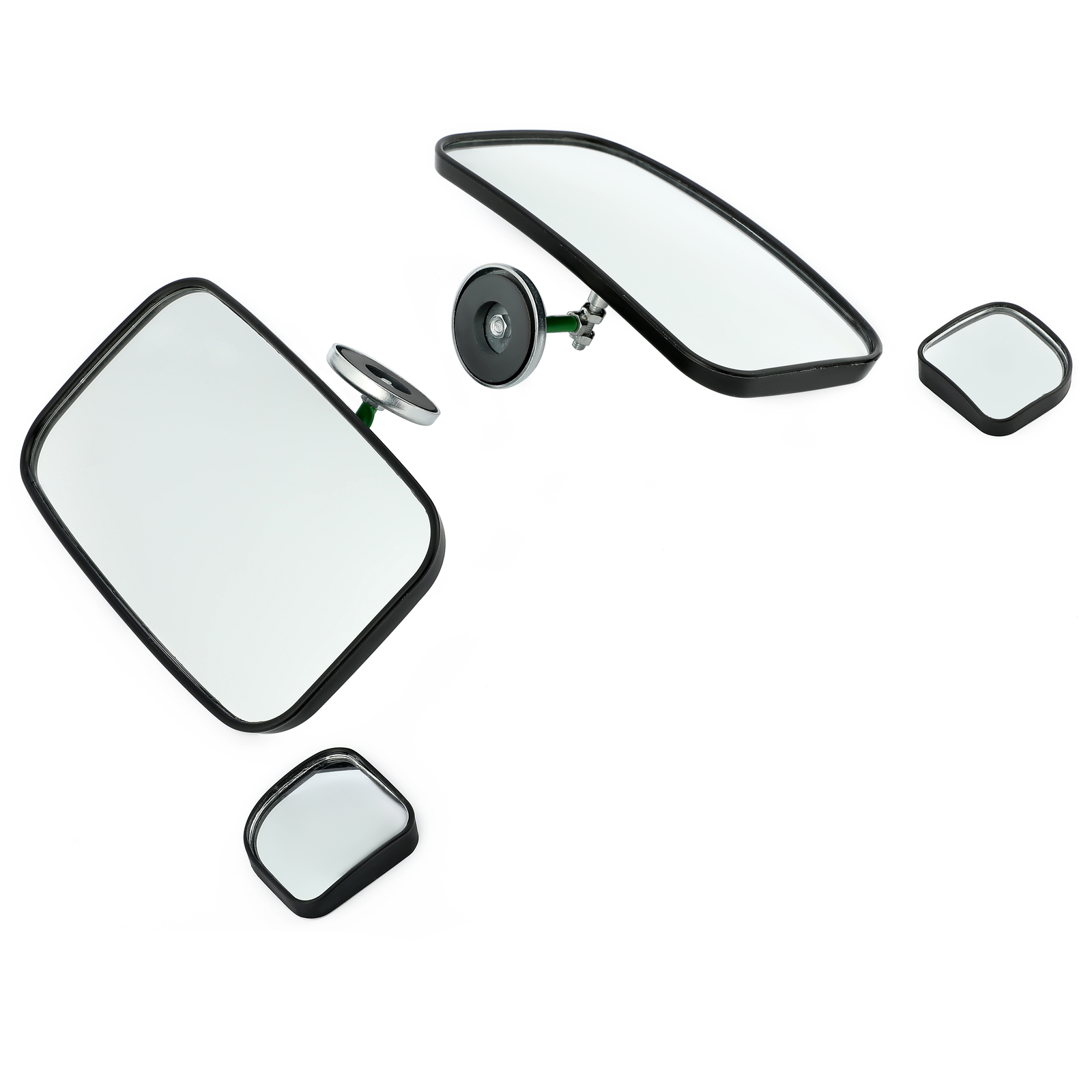 2 Magnetic Mirrors For Skid Steer Tractor Bobcat John Deere W/BLIND SPOT MIRRORS