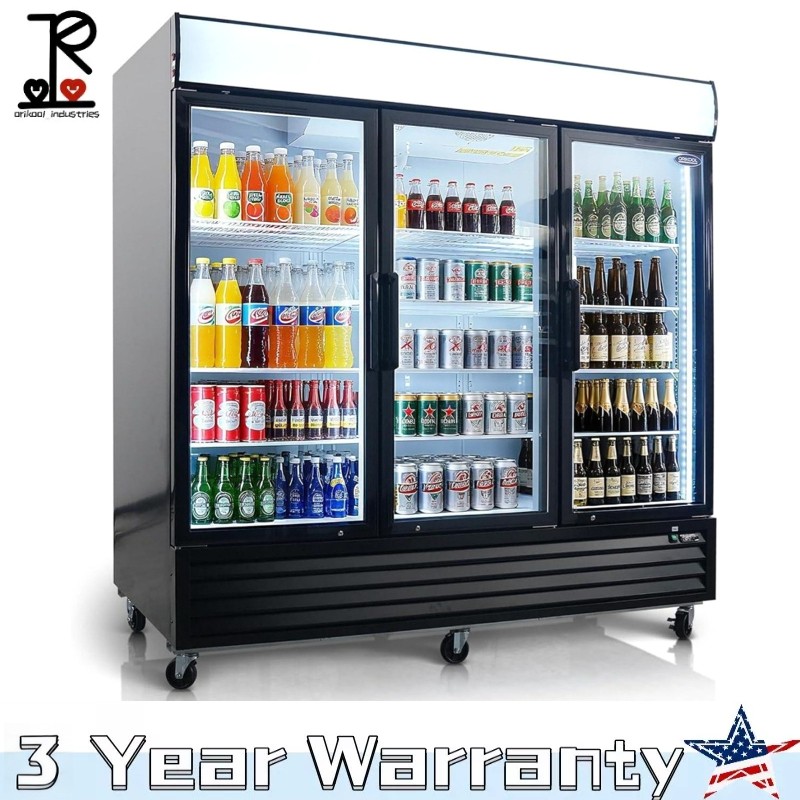 Merchandiser Refrigerator 70 Cu.ft Swing Door Commercial Display Refrigerators