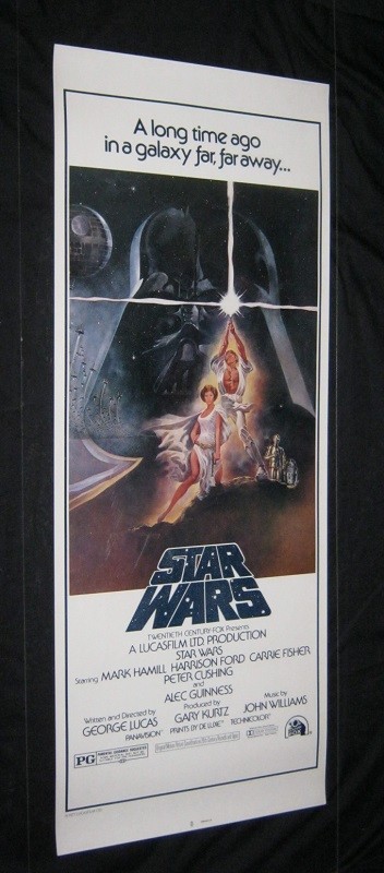 Original STAR WARS Rare Video Style Insert 14" X 36"  Rolled L@@K