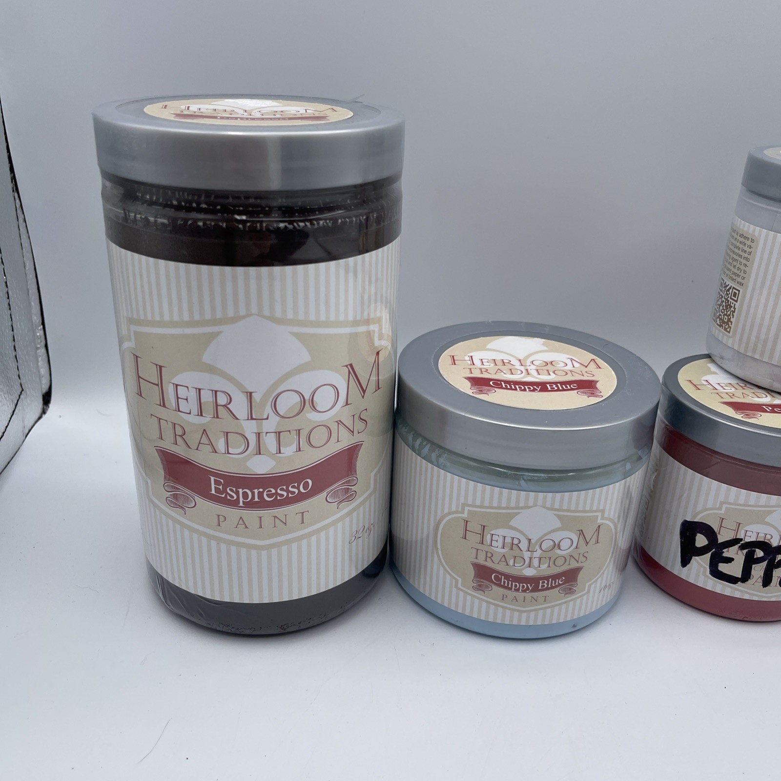 Lot of 7 Never Opened 32, 16, 8 Oz Heirloom Traditions Chalk Type Paint