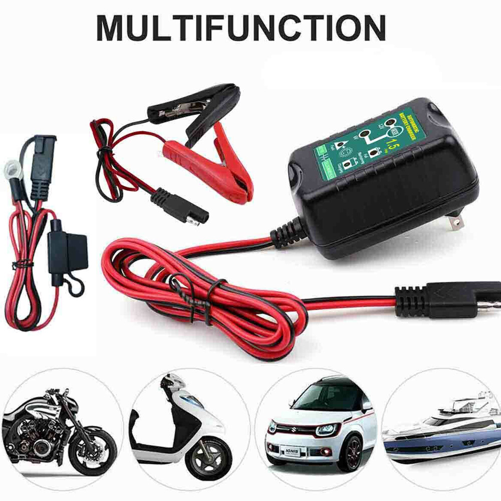 Automatic Battery Charger Maintainer Motorcycle Trickle Float For Tender 6V 12V