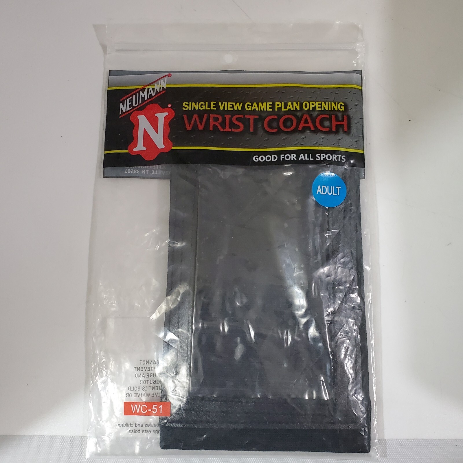 Adams Neumann Single Game Plan Wrist Coach Adult Black WW-51