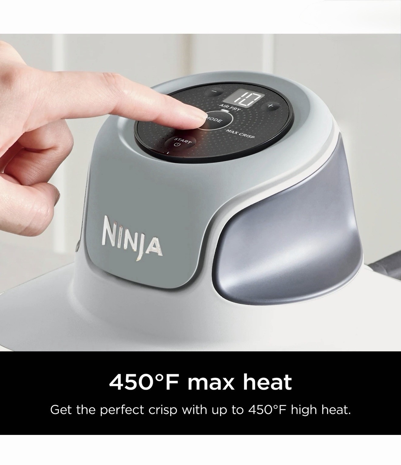 Ninja Crispi 3-in-1 Glass Air Fryer, 4-Qt Glass Container with Lid, White