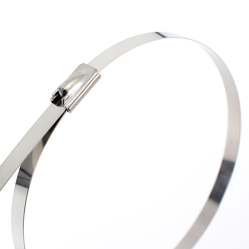 50 Pcs 304 Stainless Steel Metal Exhaust 150*4.6mm Wrap Locking Cable Zip Ties