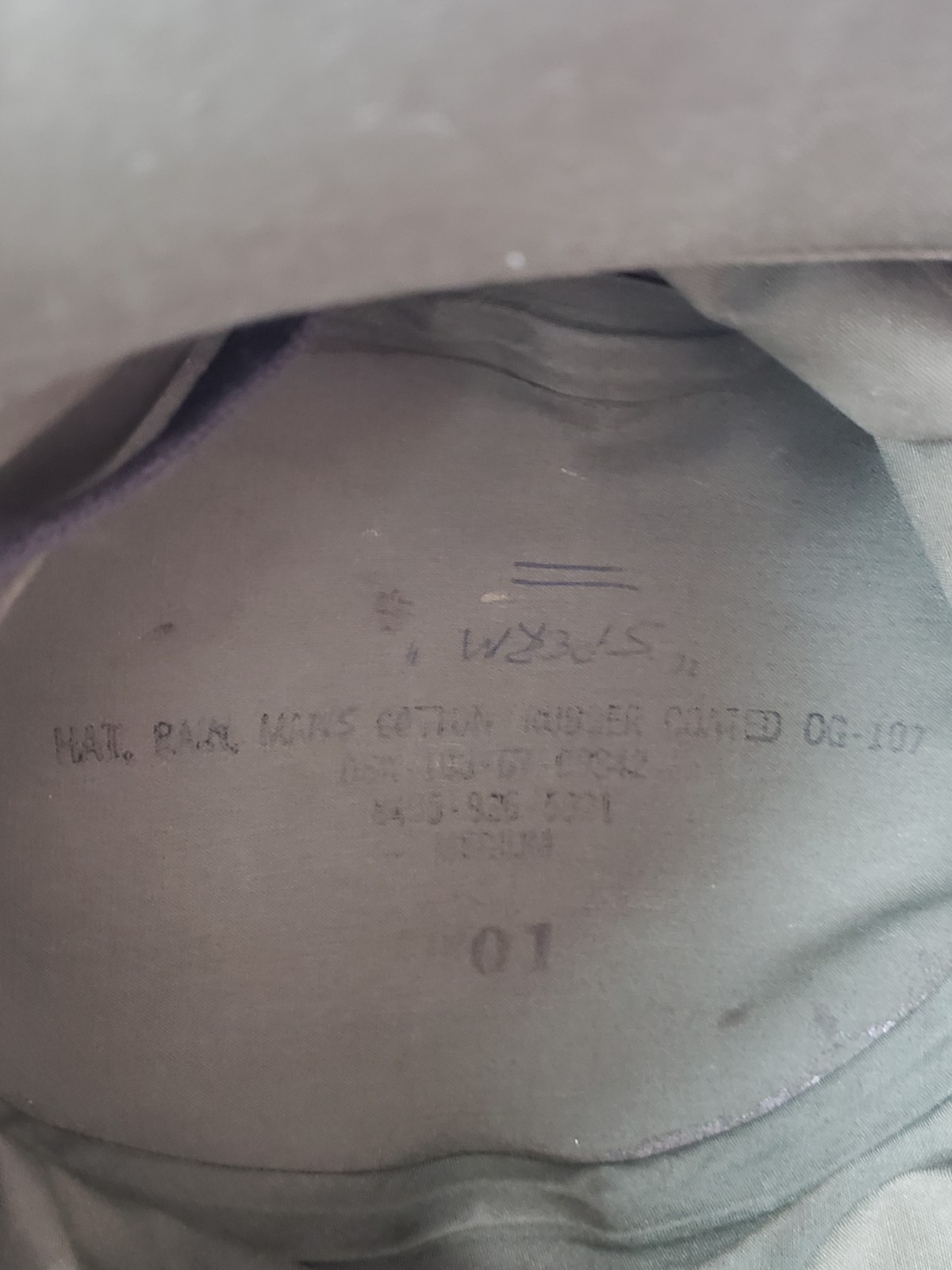 Vietnam Era US Army Rubberized Cotton Rain Hat Boonie Cap OG-107