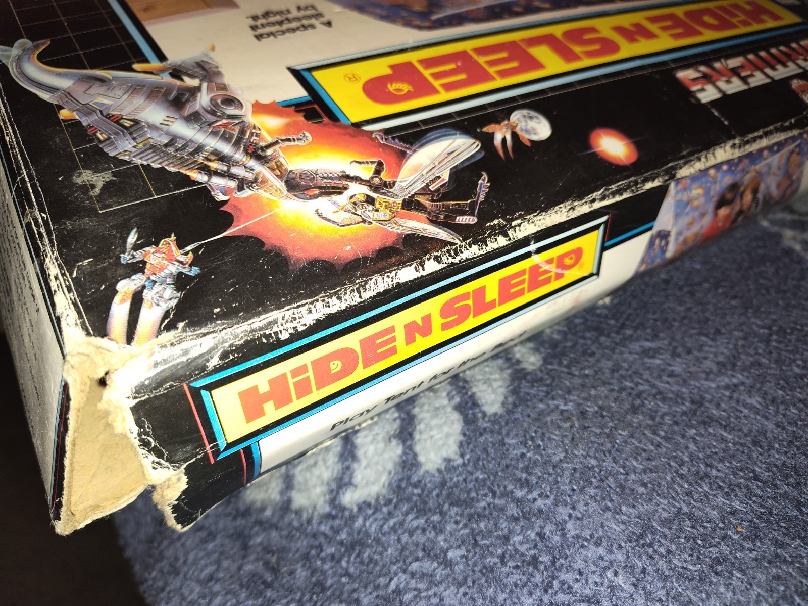 Transformers Hasbro Hide N Sleep Twin Bed Tent Cover In Box Vintage 1985 AS-IS