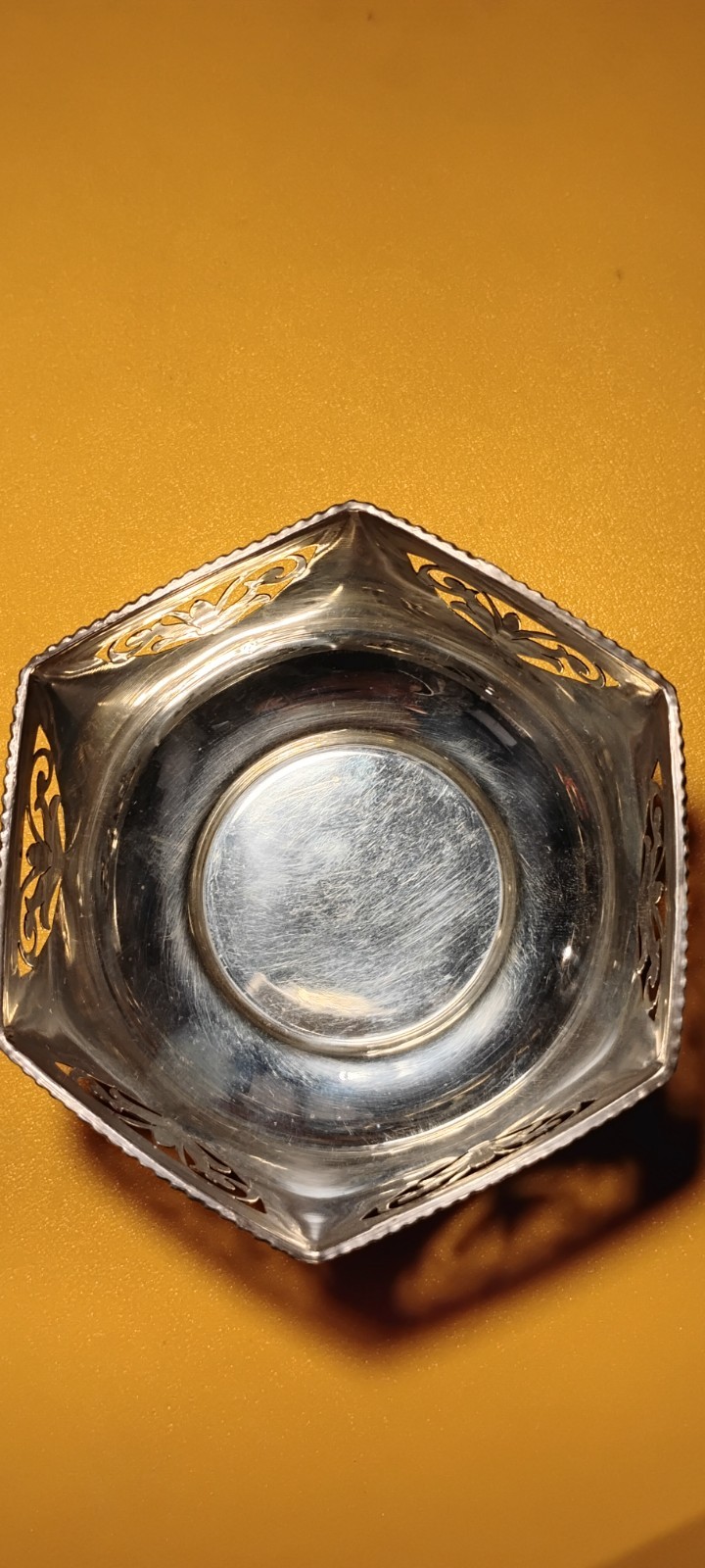 GORGEOUS EAST INDIAN 850 SILVER BOWL PRETTY PIERCED DESIGNS 66gms 4" W x 1.75"H