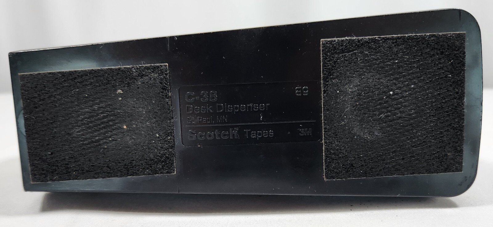 Vintage 1986 Scotch 3M C-38 Weighted Desk Tape Dispenser Black USA Made 1" core