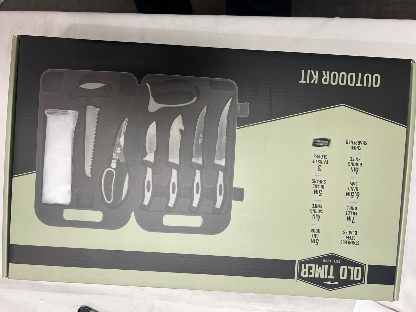 Old Timer Outdoor Kit and Lightweight Field Dressing Kit with Bone Saw, Game She