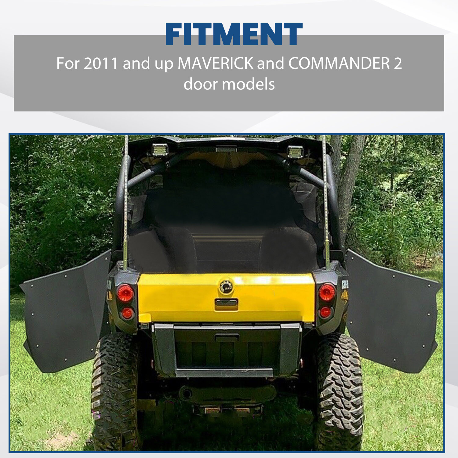 UTV Doors Pair For 11-18 CAN-AM Maverick / 11-16 Commander 800 1000