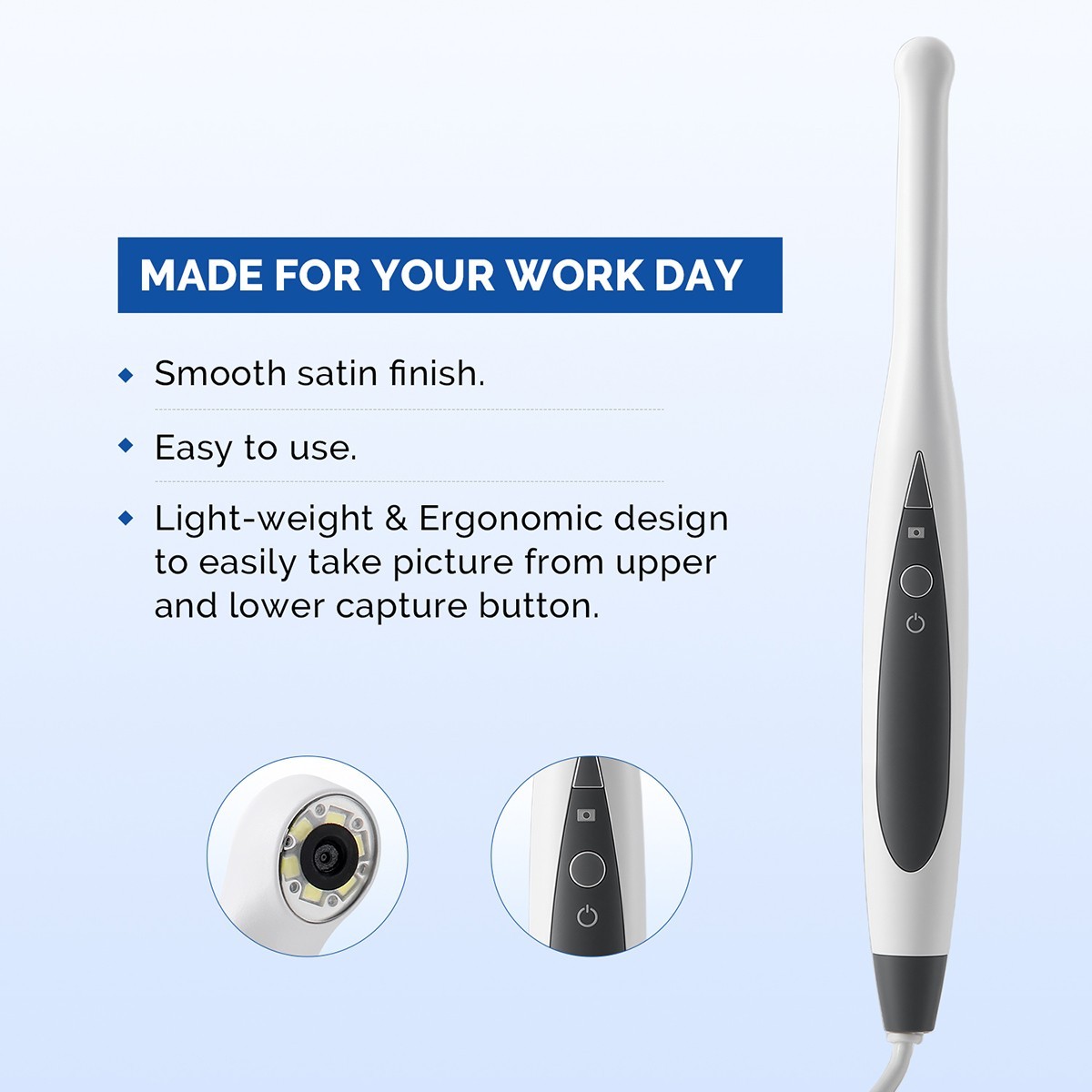 AZDENT Dental HD Intraoral Camera USB Digital Imaging Work on Dexis/Eaglesoft