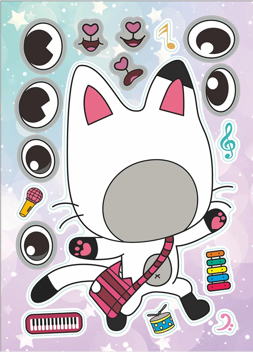 12 Pack Gabby’s Dollhouse Make A Face Stickers ⚡️U.S. Fast Shipping. Kids Fun