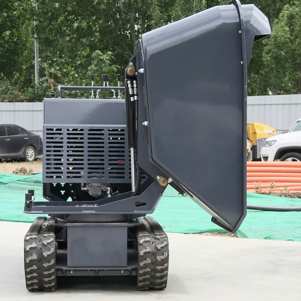 Rotation Dump Truck with B&S Engine Tracked Dumper Hydraulic Tipping Loader