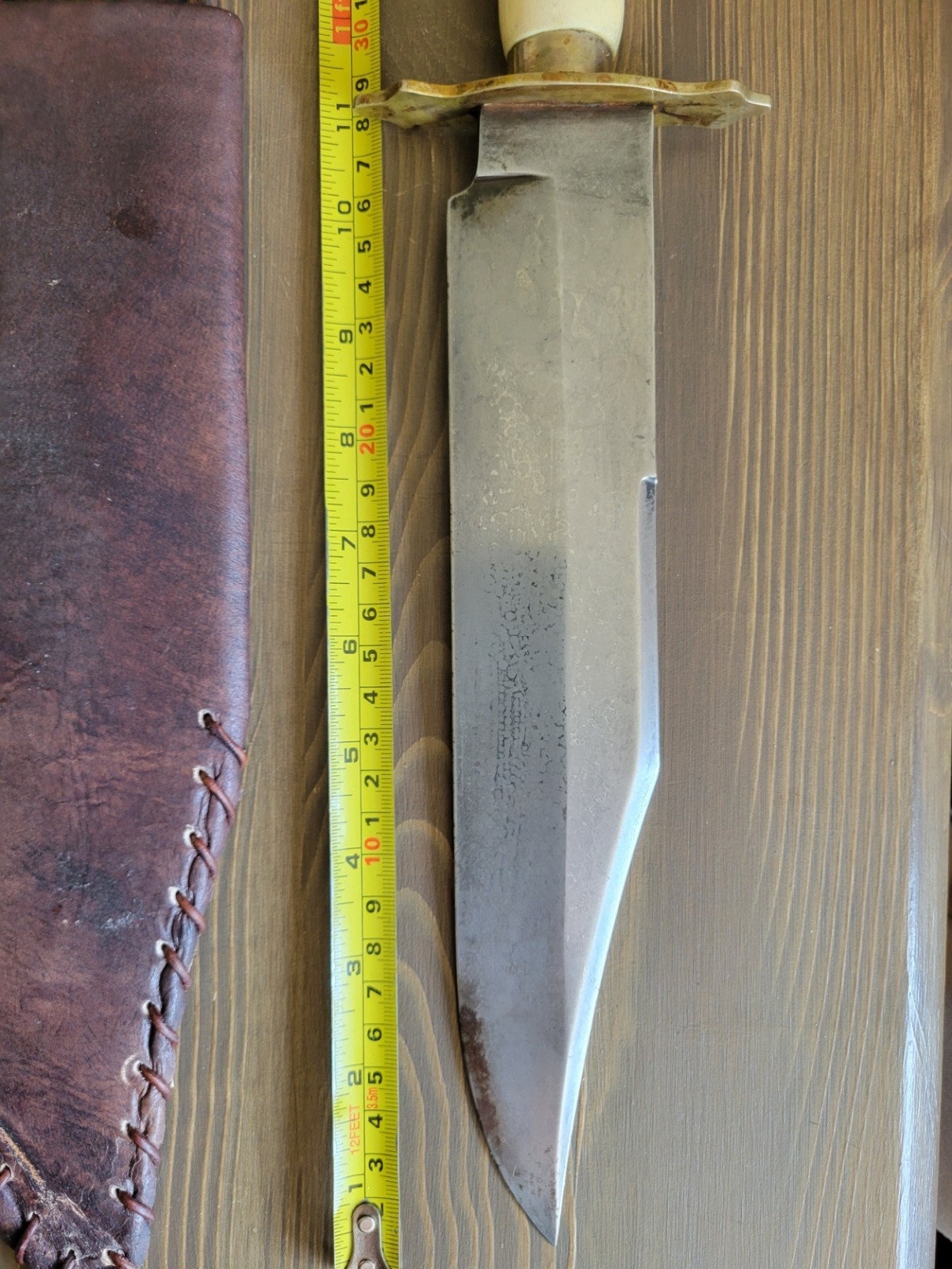 Post Civil War Eagle Head Bowie Knife with Custom Sheath