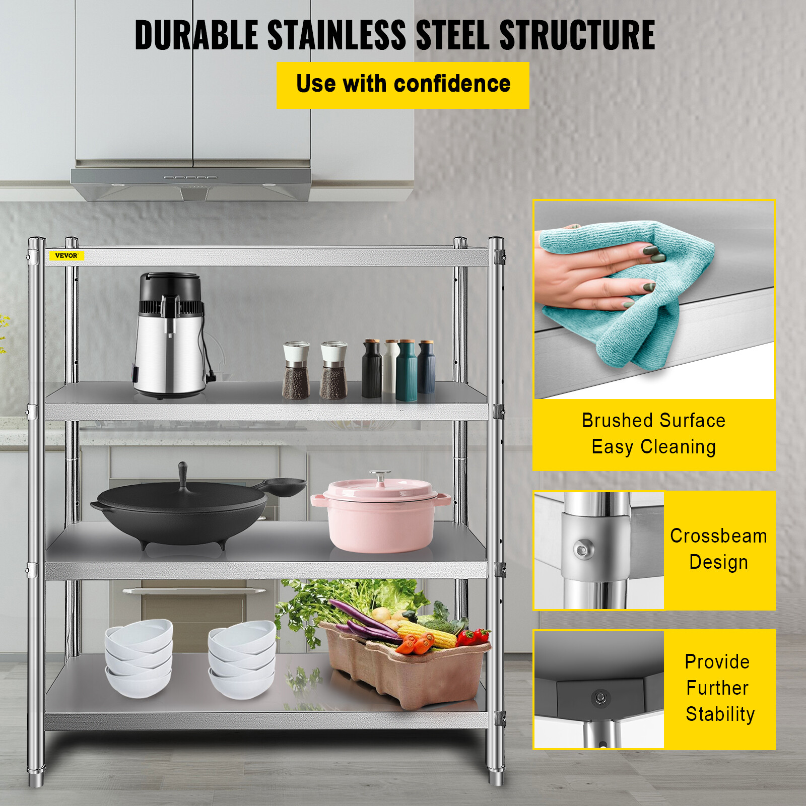 Stainless Steel Kitchen Shelf Shelving Rack Shelves Rack Restaurant