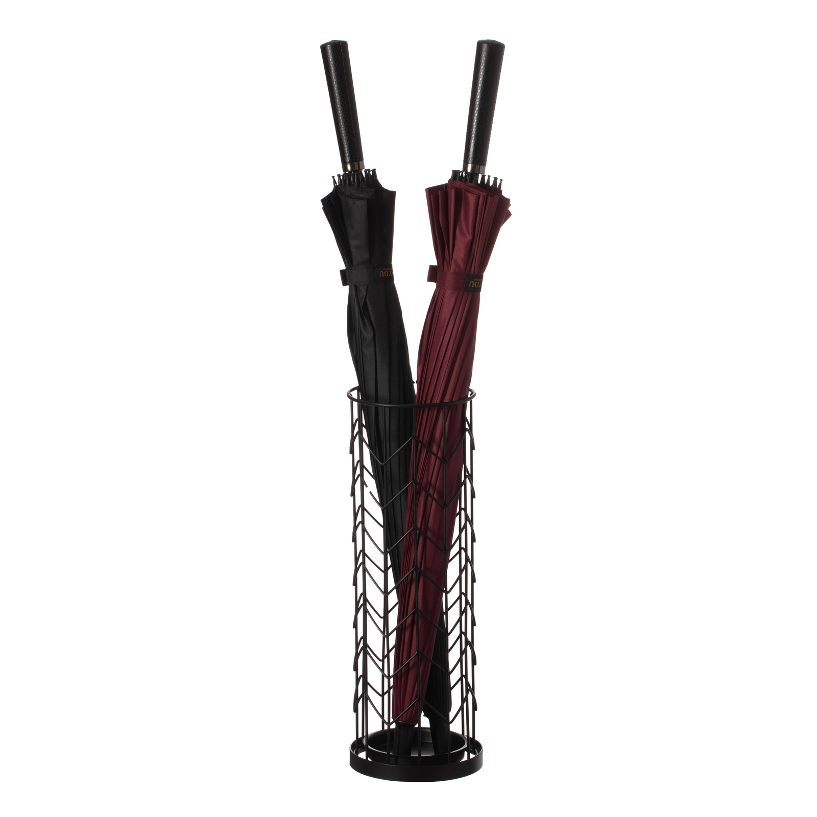 New Black Round Horizontal Design Umbrella Holder Stand for Indoor and Outdoor