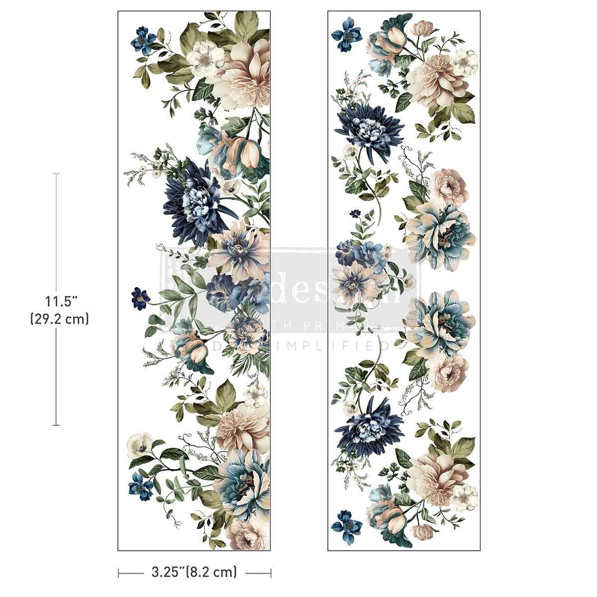 Whispers of Indigo | Luxe Rub On Transfer | Redesign with Prima | Blue Floral