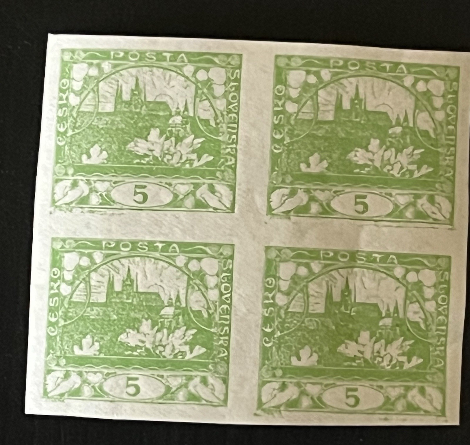 CZECHOSLOVAKIA - 1918, 12 Imperforated Blocks - MNH