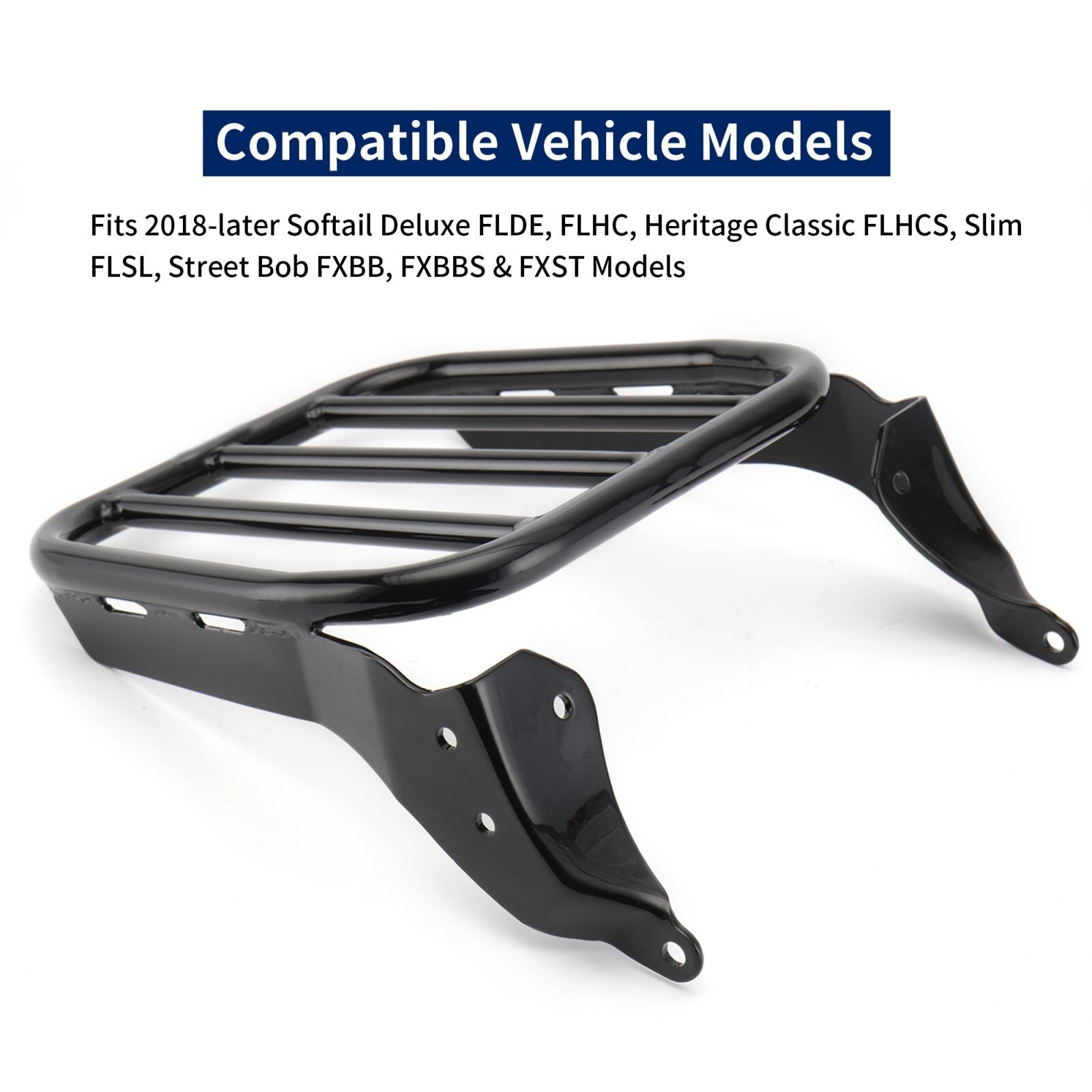 HoldFast Sissy Bar Upright Luggage Rack for Harley Softail Heritage FLHC 2018-up