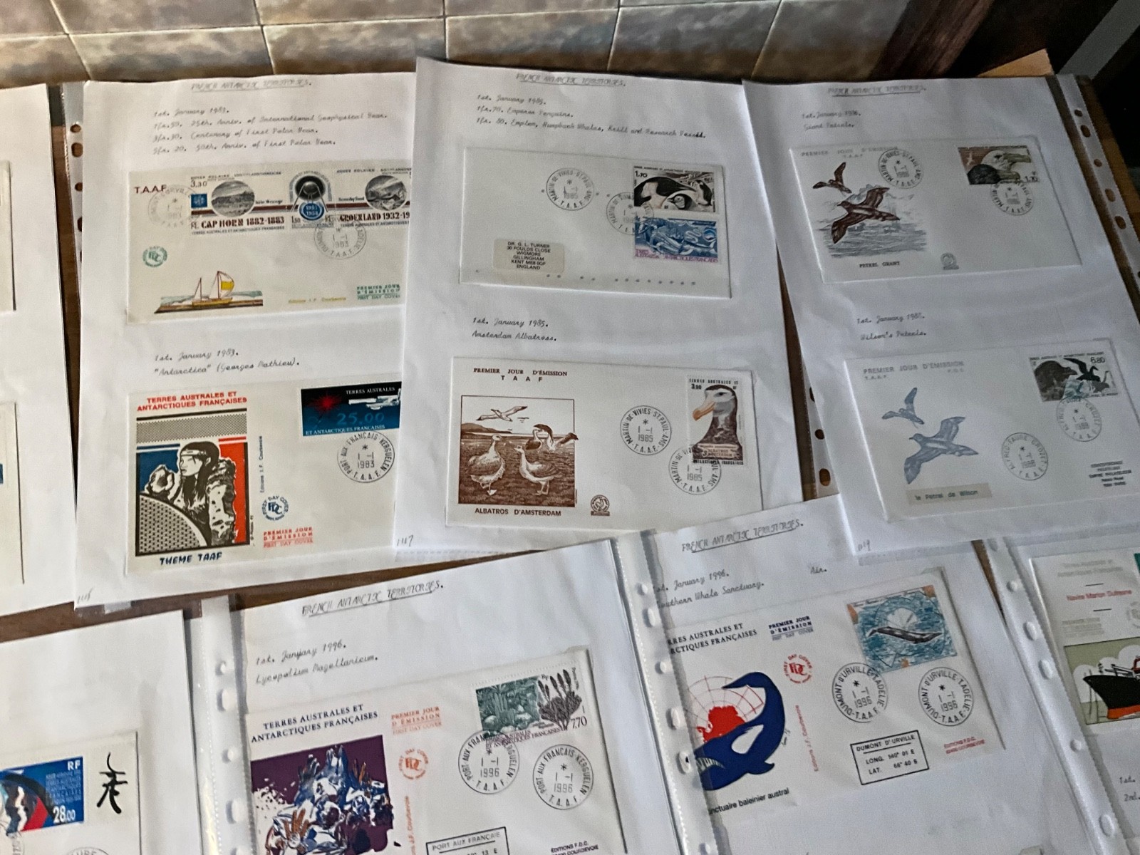 French Antarctic Territory fdc large lot 103 covers h13