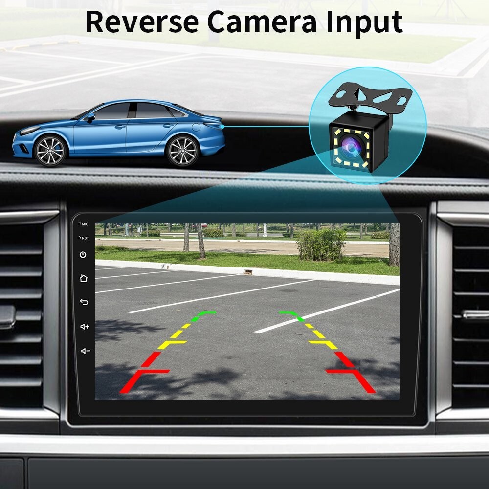 Single 1 Din Android 13 Carplay Car Stereo Radio GPS WIFI BT Touch Screen 10.1"